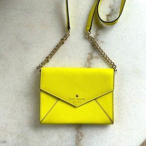 Cute Yellow Kate Spade Crossbody Purse ♠️
